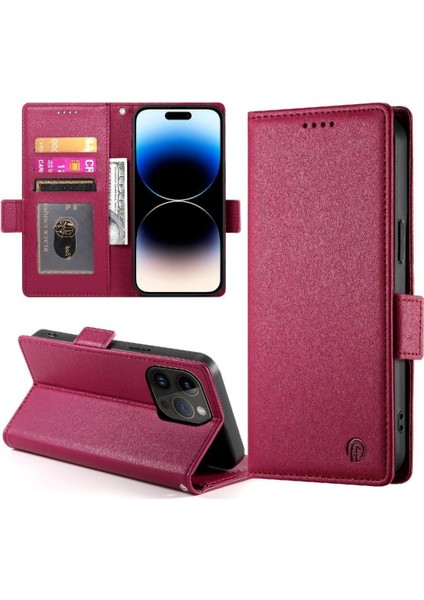 IPhone 14 Pro Günlük Kullanım Için Flip Case Kart Yuvaları Cüzdan Çevirme Iş (Yurt Dışından)