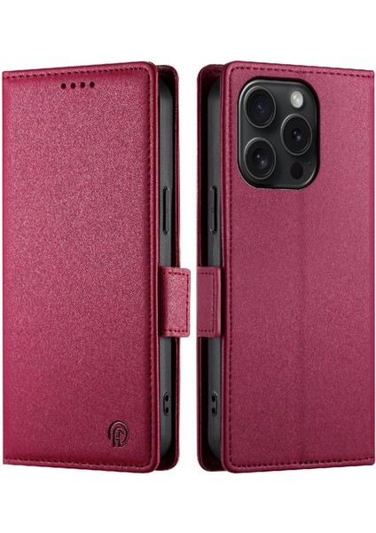 IPhone 15 Için Flip Case Pro Kart Yuvaları Iş Günlük Kullanım Cüzdan Flip (Yurt Dışından)