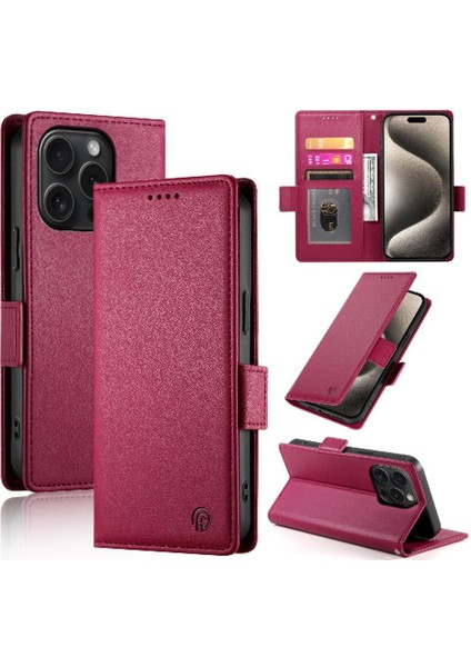 IPhone 15 Için Flip Case Pro Kart Yuvaları Iş Günlük Kullanım Cüzdan Flip (Yurt Dışından) indirimleri