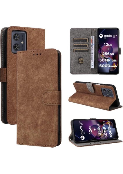 Motorola Moto G54 5g Rfıd Engelleme Flip Folio Cüzdan Manyetik Pu (Yurt Dışından)