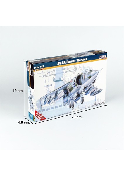 D084 1/72 AV-8A Harrier Marines Savaş Uçağı Plastik Model Kiti fırsatları