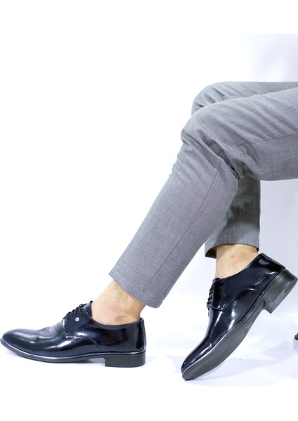 Koyu Lacivert Erkek Damatlık Ayakkabı PVC Taban ve Ortopedik İç Astar ile Şık Tasarım fiyatları