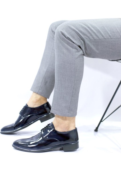 Koyu Lacivert Erkek Damatlık Ayakkabı PVC Taban ve Ortopedik İç Astar ile Şık Tasarım modelleri