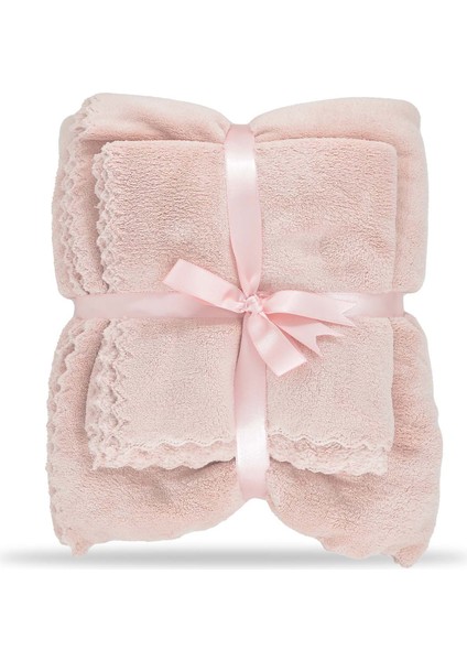 Miracle Ultra Emici Mikrofiber Banyo Havlu Seti Pembe