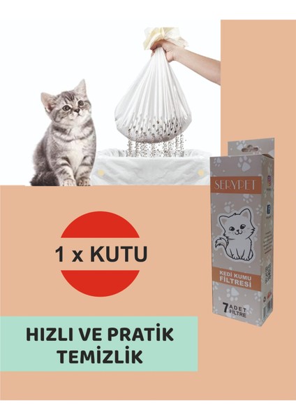 Kedi Kumu Temizleme Kokusuz Elekli Filtre 1 Kutu