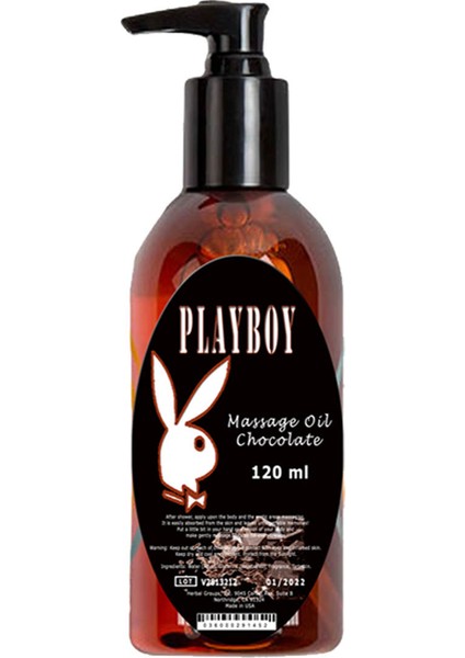 Çikolatalı Masaj Yağı 120 ml Aromaterapi _ 120ML Playboy Chocolate Massage Oil