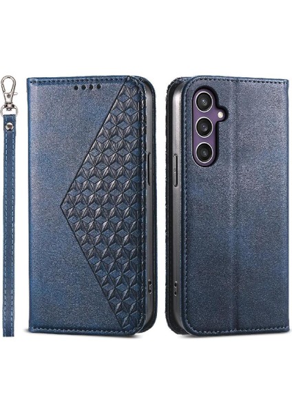 Samsung Galaxy S24 Artı Günlük Kullanım Için Flip Case Eşkenar Dörtgen Şekli El Kayışı (Yurt Dışından)