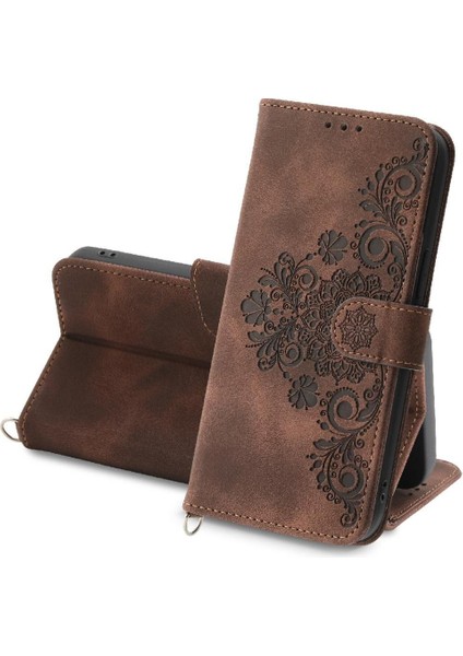 IPhone 16 Için Flip Case Pro Max Çoklu Kredi Kartı Yuvaları Kabartmalı (Yurt Dışından)