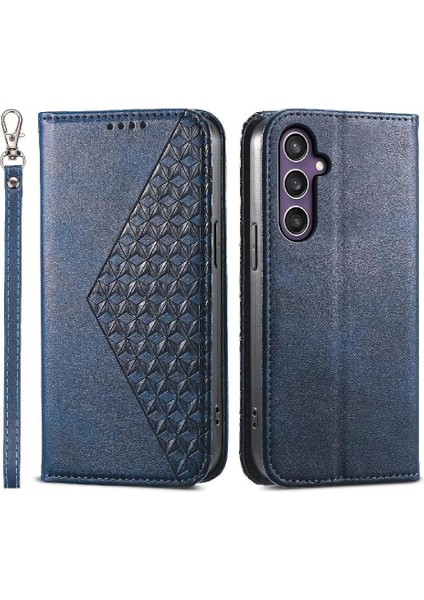 Samsung Galaxy S24 Cüzdan Eşkenar Dörtgen Şekli Standı Günlük Kullanım Için Flip Case (Yurt Dışından)