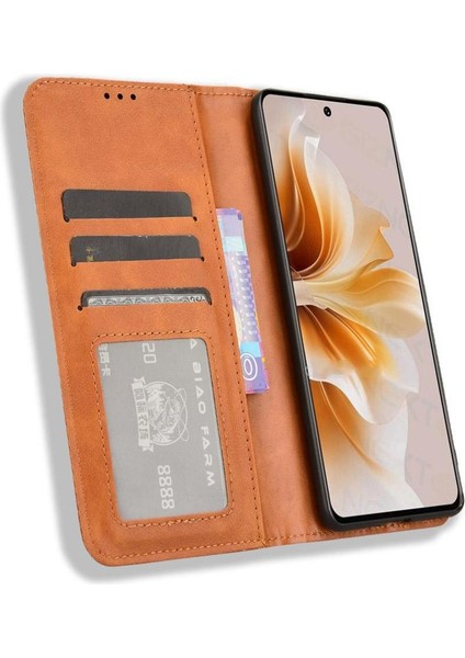 Oppo A3 Pro 5g Cüzdan Manyetik Kapatma Pu Deri Için Kılıf (Yurt Dışından)