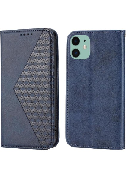 IPhone 11 Için Flip Case Cüzdan Standı Günlük Kullanım Eşkenar Dörtgen Şekli El Kayışı (Yurt Dışından)