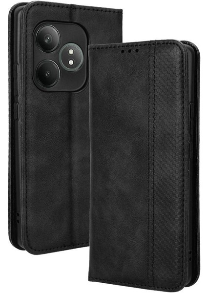 Realme Gt Neo 6 Manyetik Kapatma Cüzdan Pu Deri Için Kılıf (Yurt Dışından)