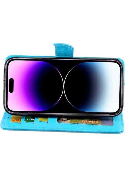 IPhone 14 Için Flip Case Pro Max Darbeye Manyetik Kapatma Pu Deri (Yurt Dışından)