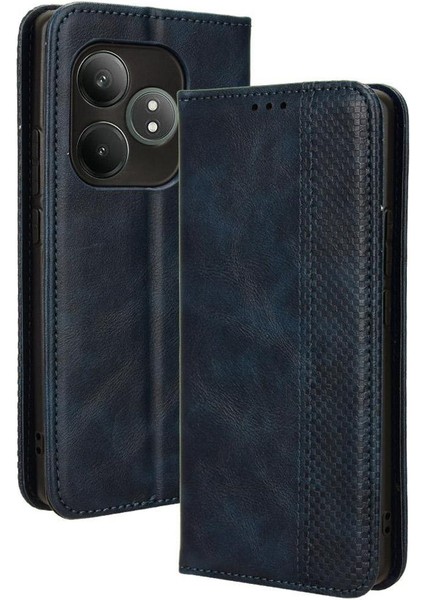Realme Gt Neo 6 Manyetik Kapatma Cüzdan Pu Deri Için Kılıf (Yurt Dışından)