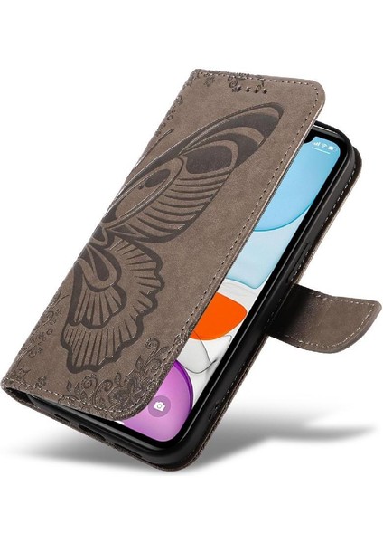 Kredi Kartı Yuvası ile IPhone 12 Mini Yüksek Kaliteli Deri Için Flip Case (Yurt Dışından)