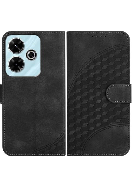Xiaomi Redmi 13 Için Flip Case Geometrik Desen Darbeye Deri Kılıf Pu (Yurt Dışından)