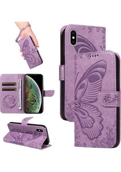 Kredi Kartı Yuvası ile IPhone Xs Max Için Flip Case Ayrılabilir El Kayışı (Yurt Dışından) modelleri