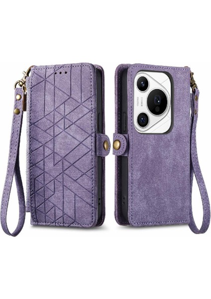 Huawei Pura 70 Pro Için Flip Case Darbeye Deri Kılıf Cüzdan Çevirin (Yurt Dışından)