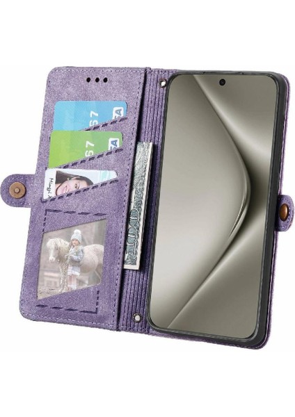 Huawei Pura 70 Pro Için Flip Case Darbeye Deri Kılıf Cüzdan Çevirin (Yurt Dışından)
