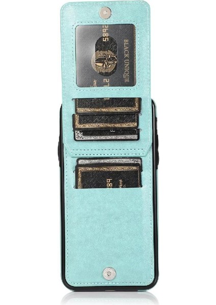 IPhone 11 Pro Max Kart Tutucu Kılıf Cüzdan Manyetik Toka ile Uyumlu (Yurt Dışından)