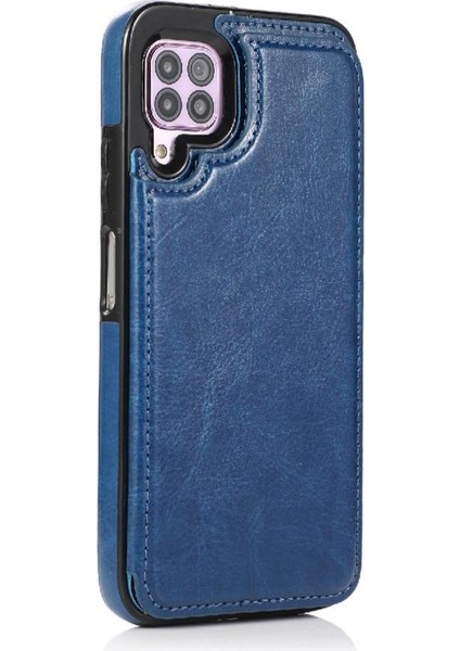 Kart Tutucu Kart Yuvaları Kickstand Pu ile Huawei P40 Lite Için Cüzdan Kılıf (Yurt Dışından)