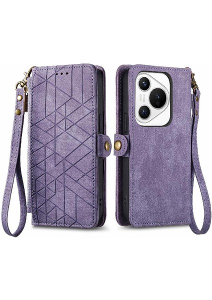 Huawei Pura 70 Için Flip Case Deri Kılıf Kapak Basit Iş (Yurt Dışından)