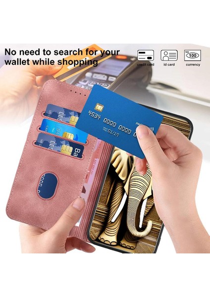 Xiaomi Redmi 13 Için Flip Case Geometrik Desen Darbeye Deri Kılıf Pu (Yurt Dışından)