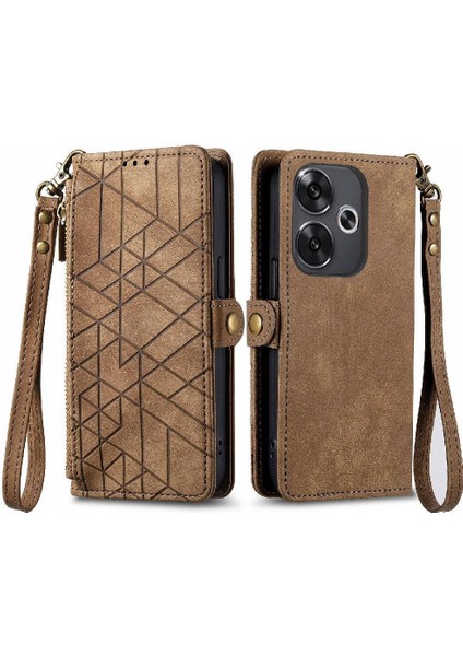 Xiaomi Poco F6 Basit Iş Için Flip Case Kapak Deri Kılıf (Yurt Dışından)
