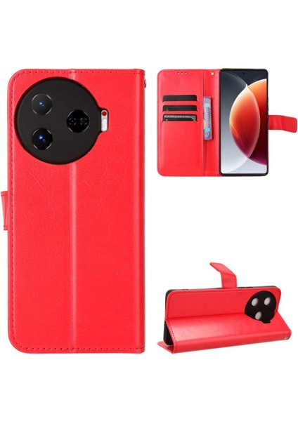 Tecno Camon 30 Pro 5g Kart Tutucu Kapak Çevirin Manyetik Cüzdan (Yurt Dışından)
