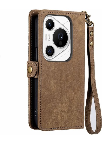 Huawei Pura 70 Pro Için Flip Case Darbeye Deri Kılıf Cüzdan Çevirin (Yurt Dışından)