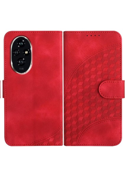 Onur Için Flip Case 200 Geometrik Desen Manyetik Kart Tutucu Flip Pu (Yurt Dışından)