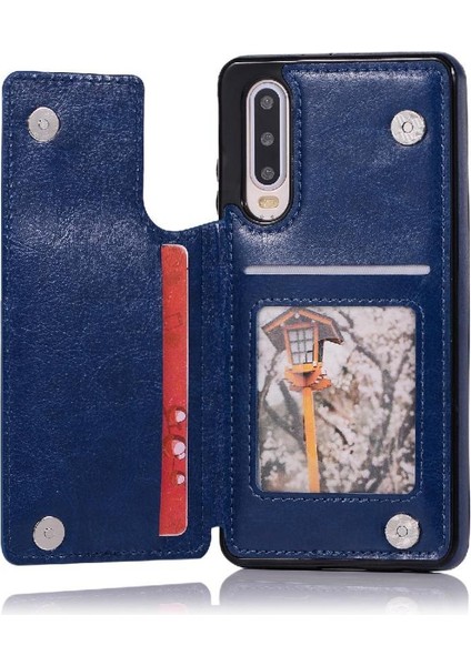 Kart Tutucu Kickstand Çift ile Huawei P30 Kart Yuvaları Için Cüzdan Kılıf (Yurt Dışından) indirimleri