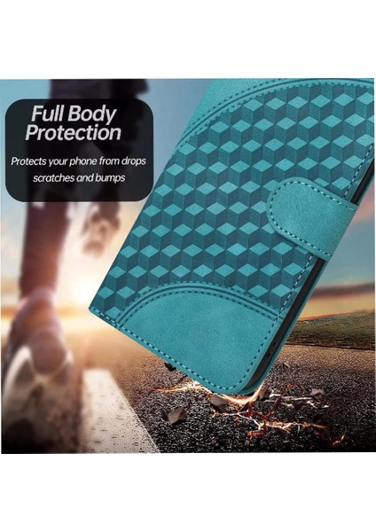 Xiaomi Redmi 13 Için Flip Case Geometrik Desen Darbeye Deri Kılıf Pu (Yurt Dışından)