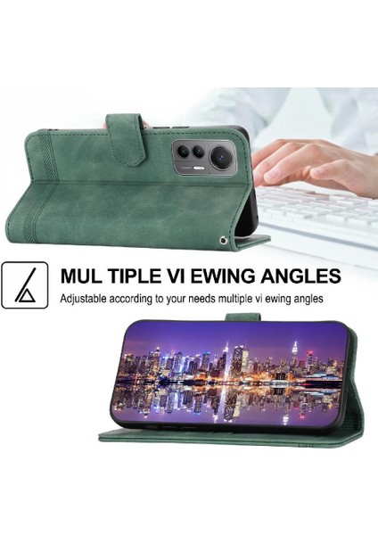 Xiaomi 12 Pro Manyetik Kapatma Bileklik Kart Yuvaları Premium Için Flip Case (Yurt Dışından)