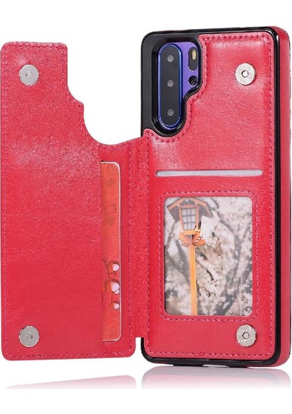 Huawei P30 Pro Kart Yuvaları Için Cüzdan Kılıf Kickstand Çift Manyetik Toka (Yurt Dışından) fiyatları