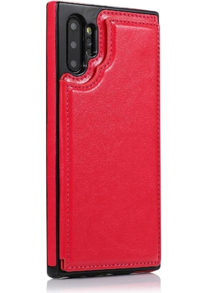Cüzdan Kılıf Samsung Galaxy Not 10 Artı Kart Yuvaları Çift Manyetik Pu (Yurt Dışından)
