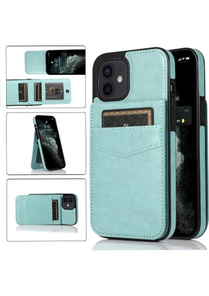 IPhone 11 Kart Tutucu Premium Deri Çanta Cüzdan Toka ile Uyumlu (Yurt Dışından)