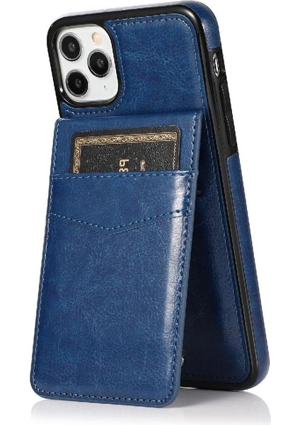 IPhone 11 Pro Max Kart Tutucu Kılıf Cüzdan Manyetik Toka ile Uyumlu (Yurt Dışından)