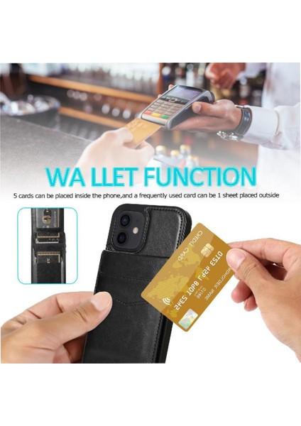 IPhone 12 Manyetik Toka Kickstand Premium Deri ile Uyumlu (Yurt Dışından) indirimleri