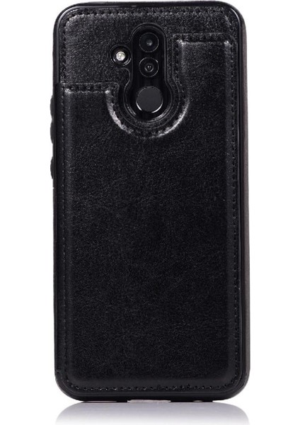 Cüzdan Kılıf Huawei Mate 20 Lite Için Kickstand Pu Deri Kart Yuvaları Çift (Yurt Dışından)