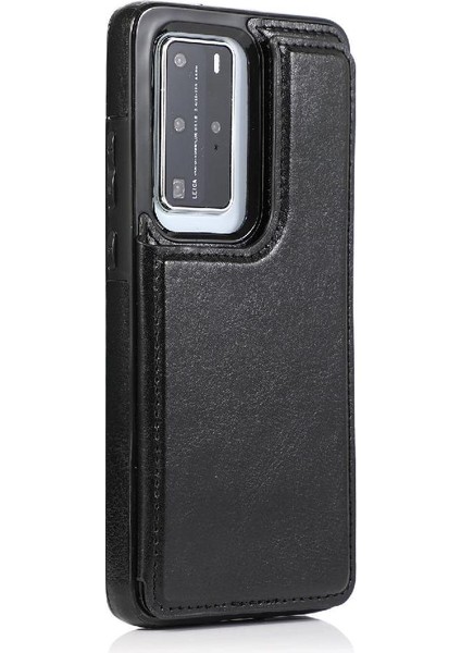 Huawei P40 Kart Yuvaları Için Cüzdan Durumda Çift Manyetik Toka Kickstand Pu (Yurt Dışından) fiyatları