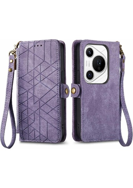 Huawei Pura 70 Pro Için Flip Case Artı Darbeye Deri Kılıf Kapak Çevirin (Yurt Dışından)