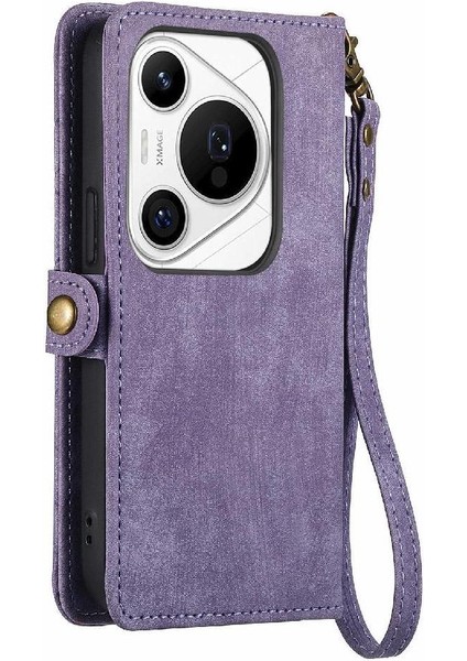 Huawei Pura 70 Pro Için Flip Case Artı Darbeye Deri Kılıf Kapak Çevirin (Yurt Dışından)