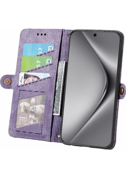 Huawei Pura 70 Pro Için Flip Case Artı Darbeye Deri Kılıf Kapak Çevirin (Yurt Dışından)