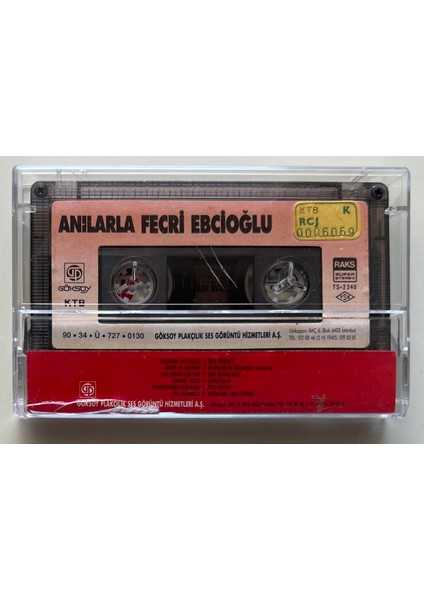 Anılarla Fecri Ebcioğlu Kaset (Orjnal Dönem Kağıt Baskı Kaset)