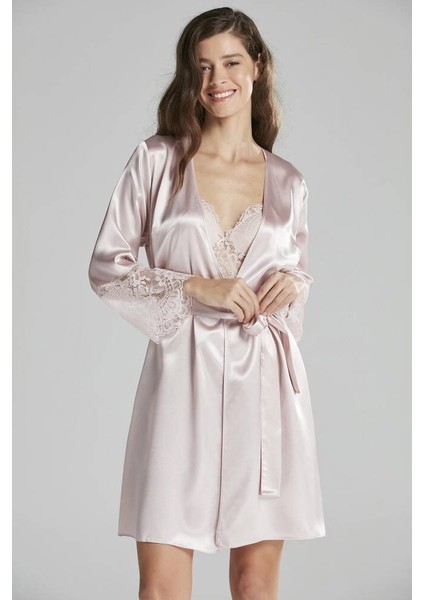 Efsane Store - Pierre Cardin Saten Gecelik Sabahlık Pijama Takım Şort Takım 6'lı Gelin Çeyiz Seti - 6015 fiyatları