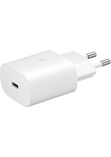 USB Type C Galaxy S23 Type-C 25W Hızlı Şarj Başlığı Beyaz Resmi Distribütör Garantili 2 Yıl