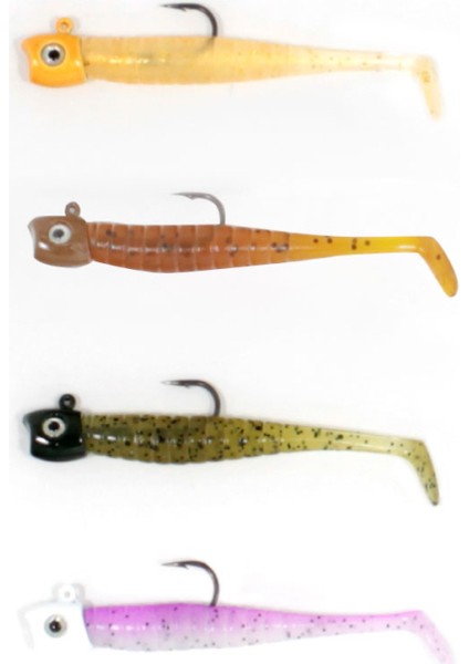 Mebaru Micro Shad 65MM 3.8gr Lrf Silikonu Natural Mix