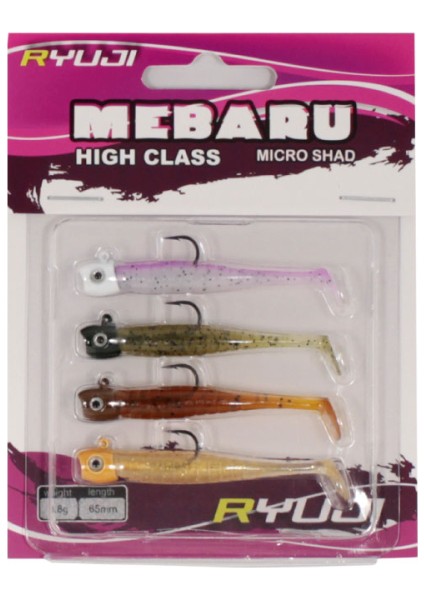 Mebaru Micro Shad 65MM 3.8gr Lrf Silikonu Natural Mix