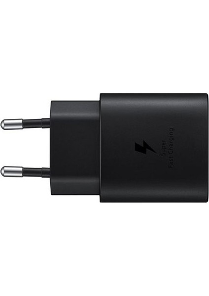 Siyah Galaxy S24 Plus Type-C Fast Şarj Adaptörü 25W Siyah (Samsung Türkiye Garantili) USB Type C 2